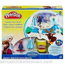 Play-Doh Disney Frozen Sparkle Snow Dome Set with Elsa & Anna + Play-Doh Sparkle Compound 12 oz Package B01EK9HSG0